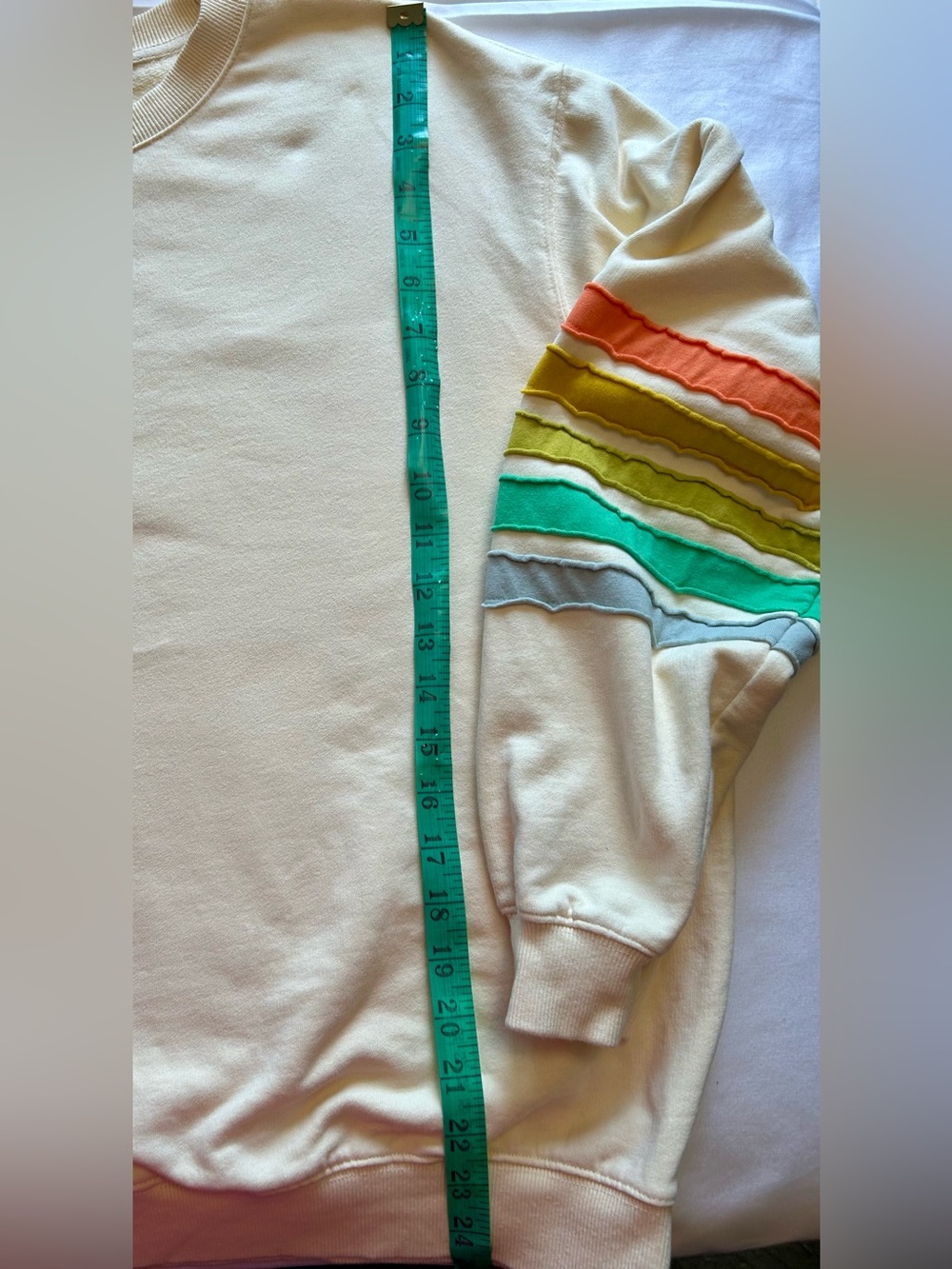By Together Stripe Sleeve Sweatshirt in 100% Cotton - Oversized - Picture 11 of 11